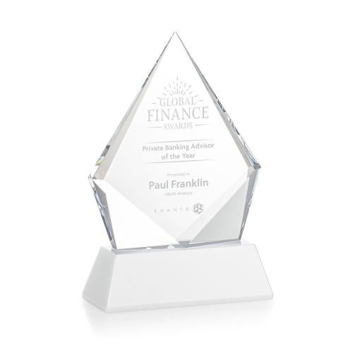 Corporate Awards - Crystal Awards - Shelton White on Newhaven Base Crystal Award