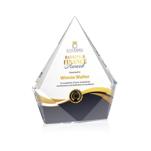 Corporate Awards - Crystal Awards - Shelton Full Color Clear Crystal Award