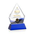 Shelton Full Color Blue on Newhaven Crystal Award