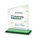 Bellamy Full Color Green Peak Crystal Award