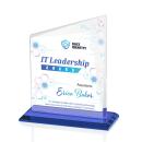 Bellamy Full Color Blue Peak Crystal Award
