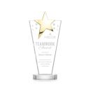 Mantella Gold Clear Star Crystal Award