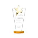 Mantella Gold Amber Star Crystal Award