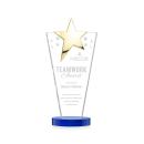 Mantella Gold Blue Star Crystal Award