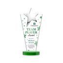 Mantella Chrome Full Color Green Star Crystal Award