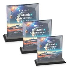 Tanner Full Color Black Crystal Award - Corporate Awards