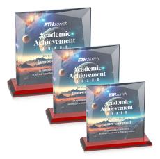 Tanner Full Color Red Crystal Award - Corporate Awards