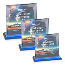 Tanner Full Color Sky Blue Crystal Award - Crystal Awards