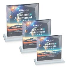 Tanner Full Color White Crystal Award - Crystal Awards