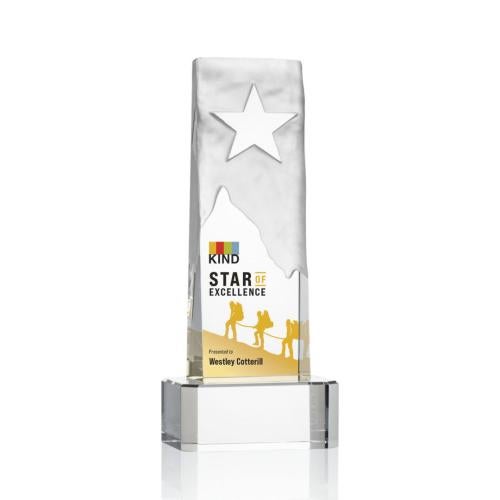 Corporate Awards - Crystal Awards - Stapleton Full Color Clear on Base Star Crystal Award