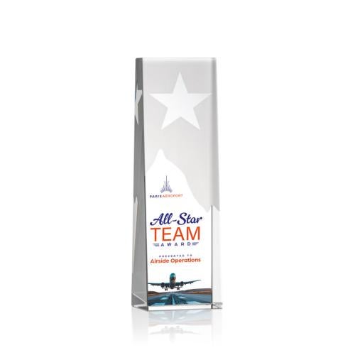 Corporate Awards - Crystal Awards - Artemus Full Color Star Crystal Award