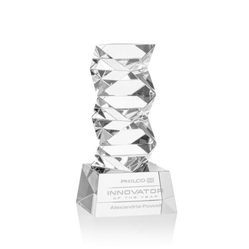 Corporate Awards - Crystal Awards - Callucci Clear on Robson Base Obelisk Crystal Award