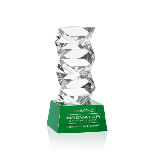 Corporate Awards - Crystal Awards - Callucci Green on Robson Base Obelisk Crystal Award