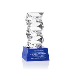Callucci Blue on Robson Base Obelisk Crystal Award - Sales Awards