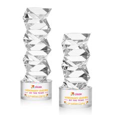 Callucci Full Color Clear on Marvel Base Obelisk Crystal Award - Sales Awards
