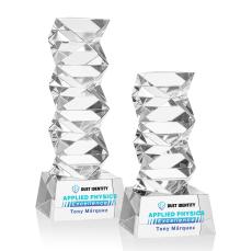 Callucci Full Color Clear on Robson Base Obelisk Crystal Award - Sales Awards