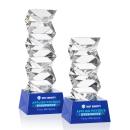Callucci Full Color Blue on Robson Base Obelisk Crystal Award