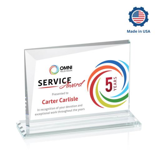 Corporate Awards - Crystal Awards - Mirela Full Color Rectangle Crystal Award