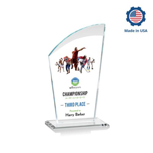 Corporate Awards - Crystal Awards - Tomkins Full Color Peak Crystal Award