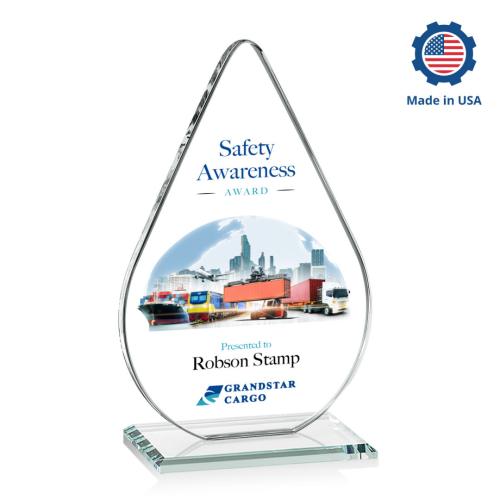 Corporate Awards - Crystal Awards - Glenhazel Full Color Crystal Award