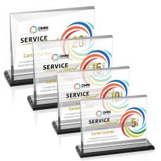 Mirela Full Color Black Rectangle Crystal Award - Newest Additions