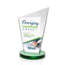 Wiltshire Full Color Green Peak Crystal Award