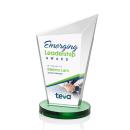 Wiltshire Full Color Green Peak Crystal Award
