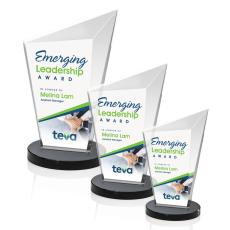Wiltshire Full Color Black Peak Crystal Award - Full Color Awards