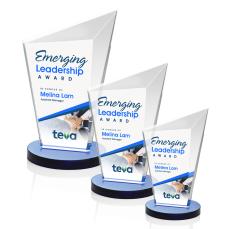 Wiltshire Full Color Blue Peak Crystal Award - Corporate Awards