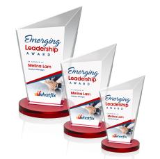 Wiltshire Full Color Red Peak Crystal Award - Corporate Awards