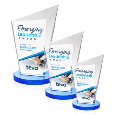 Wiltshire Full Color Sky Blue Peak Crystal Award - Full Color Awards