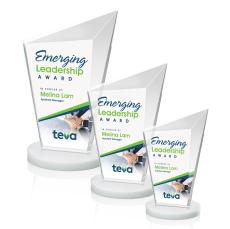 Wiltshire Full Color White Peak Crystal Award - Corporate Awards