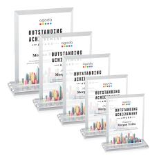 Denison Full Color Clear Rectangle Crystal Award - Corporate Awards