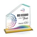 Fairmont Full Color Amber Peak Crystal Award