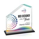 Fairmont Full Color Black Peak Crystal Award
