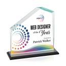 Fairmont Full Color Black Peak Crystal Award