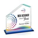 Fairmont Full Color Blue Peak Crystal Award