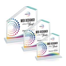 Fairmont Full Color White Peak Crystal Award - Corporate Awards