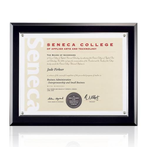 Corporate Awards - Certificate Frames - Merit - Black