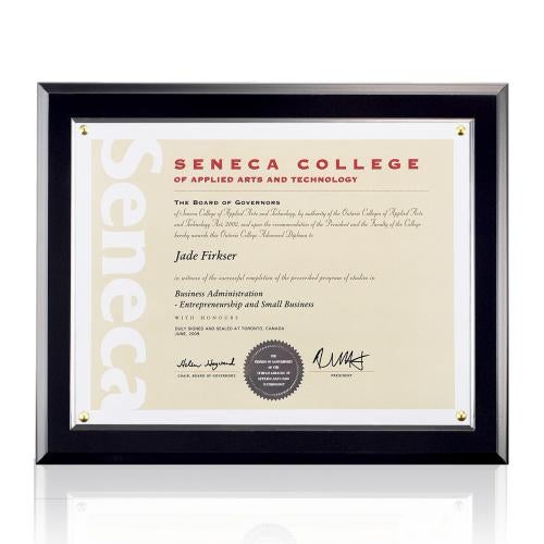 Corporate Awards - Certificate Frames - Merit - Black