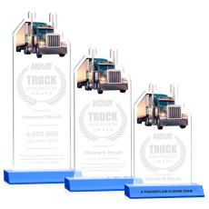 Longhaul Sky Blue Abstract / Misc Crystal Award - Crystal Awards