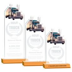 Longhaul Amber Abstract / Misc Crystal Award - Glass Awards