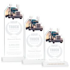 Longhaul White Abstract / Misc Crystal Award - Crystal Awards