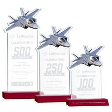 Top Gun Red Abstract / Misc Crystal Award - Red Crystal Awards