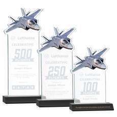Top Gun Black Abstract / Misc Crystal Award - Corporate Awards