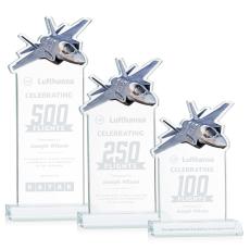 Top Gun Clear Abstract / Misc Crystal Award - Corporate Awards
