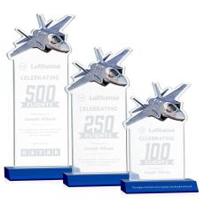 Top Gun Blue Abstract / Misc Crystal Award - Corporate Awards