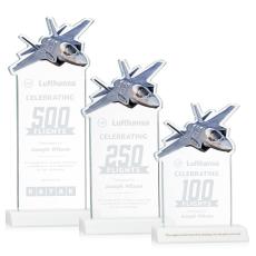 Top Gun White Abstract / Misc Crystal Award - Crystal Awards