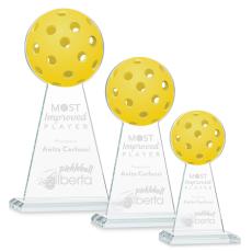 Edenwood Pickleball Clear Obelisk Crystal Award - Pickleball Awards