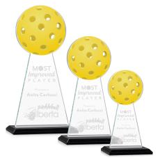 Edenwood Pickleball Black Obelisk Crystal Award - Pickleball Awards